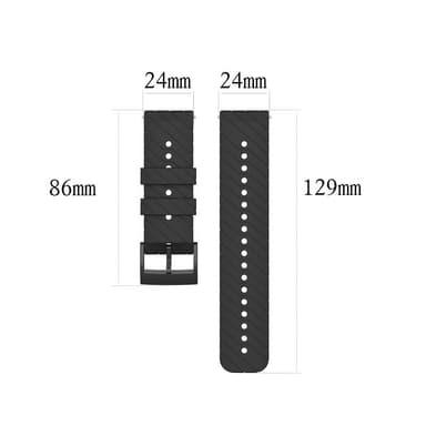 Suunto 7/9/9 Baro/D5 armband silikon Svart
