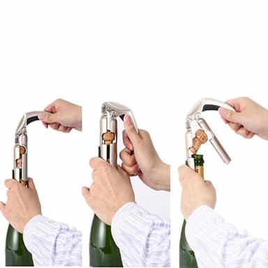 Flasköppnare för champagne Silver