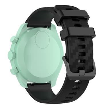 Klockarmband 20 mm Omega/Huawei/Samsung Galaxy Watch silikon Svart