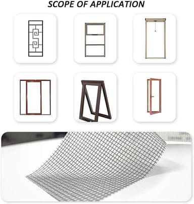 Reparationstejp för myggnät i fönster 12x12 cm 10-pack