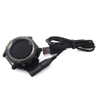 Laddare för Garmin Fenix 3 / Fenix 3 HR klocka Svart