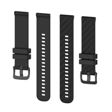 Klockarmband 20 mm Omega/Huawei/Samsung Galaxy Watch silikon Svart