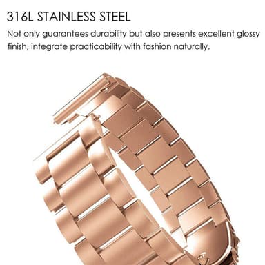 Armband Samsung Galaxy Watch 42mm, Gear Sport, Gear S2 - roséguld