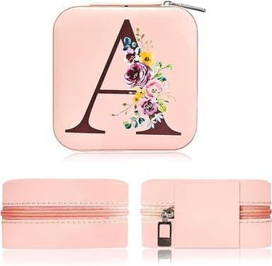 Arrangör för resesmyckeskrin med spegel Rosa Model B