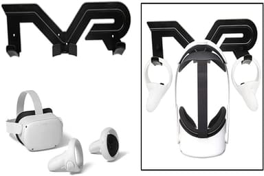 VR Väggmonterad förvaringsställkrok för Oculus Quest 1/2/Rifts Svart