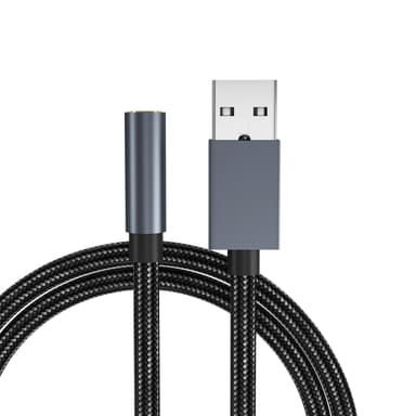 USB till 3,5 mm (hona) ljudadapter Grå