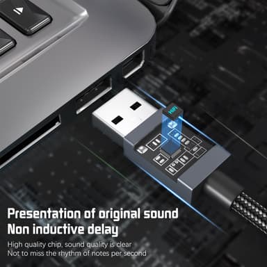 USB till 3,5 mm (hona) ljudadapter Grå