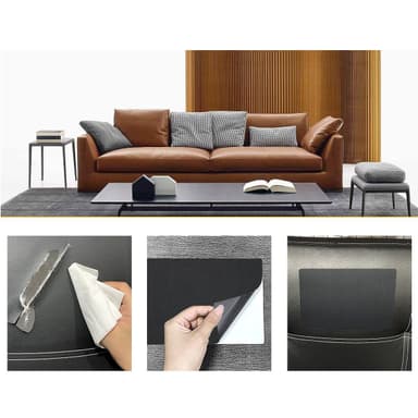 Litchi textur självhäftande reparationslappar för soffa 3 lakan 20x28