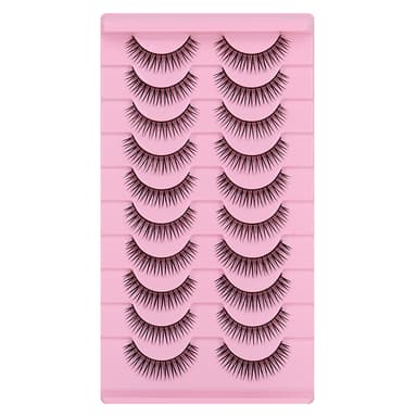 10 par fluffiga lösögonfransar med naturlig look 3