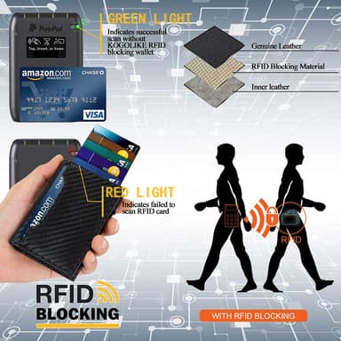 Plånbok med pop-up korthållare RFID-skydd Svart