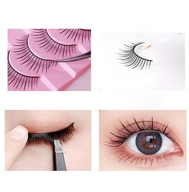 10 par fluffiga lösögonfransar med naturlig look 3