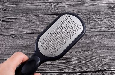 Fotfil med handtag Svart