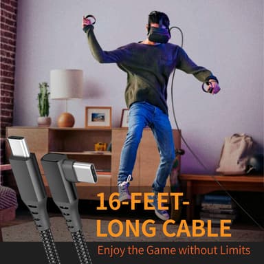 Länkkabel USB-C för Oculus Quest 2 Svart 5 meter