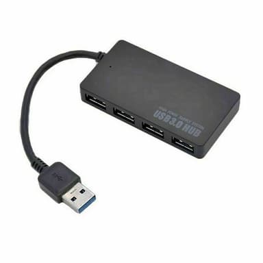 USB 3.0 hub med 4 portar Svart