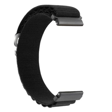 Klockarmband flätad nylon Svart 20 mm