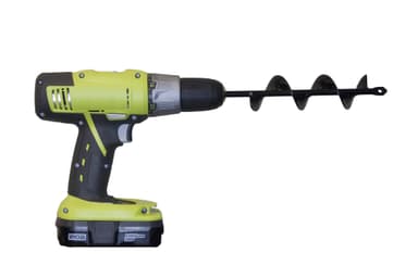 Jordborr till borrmaskin 22 cm stål Svart