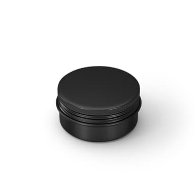 Aluminiumplåtburk med skruvlock 10 ml 5-pack Svart