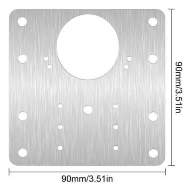 Reparationsplatta för gångjärn möbler 9x9 cm rostfritt stål 2-pack
