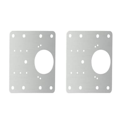 Reparationsplatta för gångjärn möbler 9x9 cm rostfritt stål 2-pack
