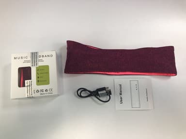 Sovhörlurar - Pannband med Bluetooth hörlurar och mikrofon Röd