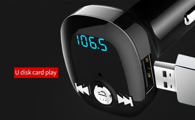 FM-sändare för bilen - Bluetooth-adapter med QC3.0 billaddare