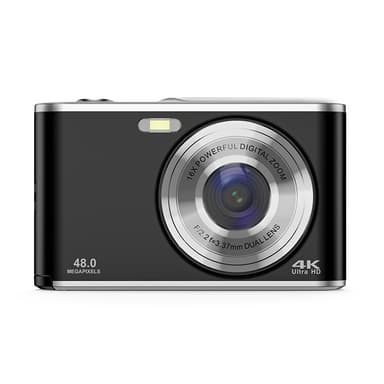 Digitalkamera 4K 48MP 16x zoom webbkamera med 32GB minneskort Svart