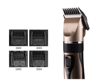 Tyst hundtrimmer med tillbehör Champagne