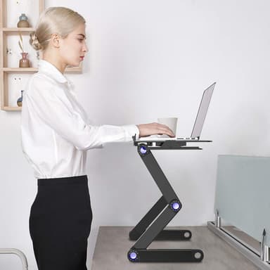 Smart justerbart laptopbord 17 tum Svart