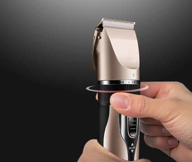 Tyst hundtrimmer med tillbehör Champagne