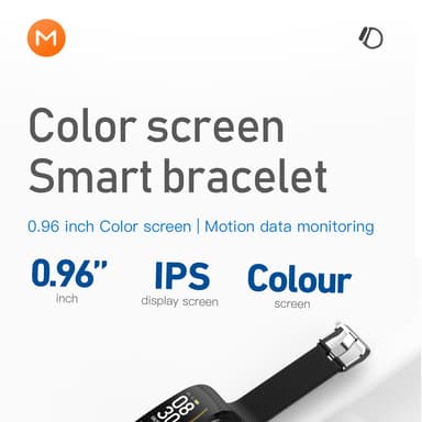Aktivitetsarmband med puls, sömnmonitor, stegräknare IP67 Mörkblå