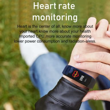 Aktivitetsarmband med puls, sömnmonitor, stegräknare IP67 Mörkblå