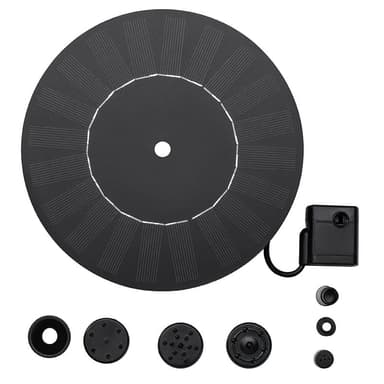 Vattenfontän soldriven 18 cm Svart