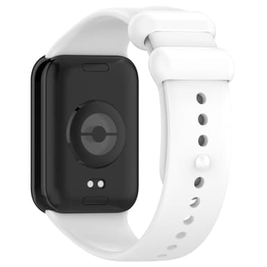Silikonarmband med skyddsfodral för Xiaomi Band 8 Pro Vit