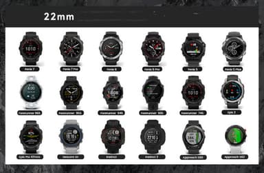 Nylon elastiskt klockarmband för Garmin Descent MK3i Brun 22mm