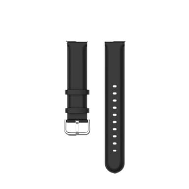 Klockarmband äkta läder Svart 20 mm