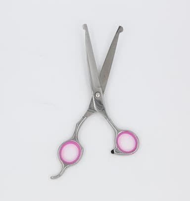 Hundsax böjd 19 cm Silver/Rosa