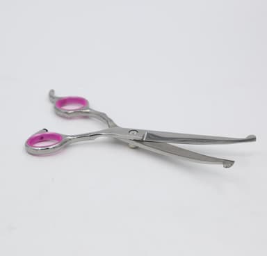 Hundsax böjd 19 cm Silver/Rosa