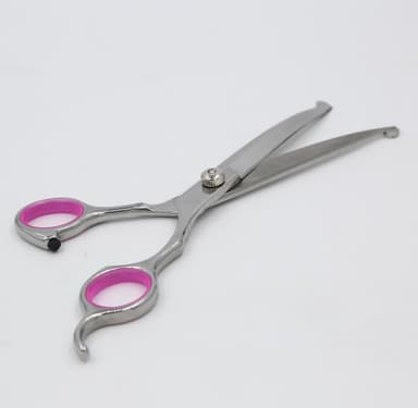 Hundsax böjd 19 cm Silver/Rosa