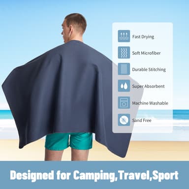 Snabbtorkande handduk med förvaringsväska för simning, gym, camping 80