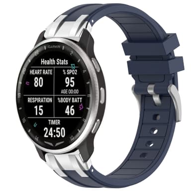 Premium silikonarmband 22 mm för Garmin, Samsung, Huawei (silverspänne