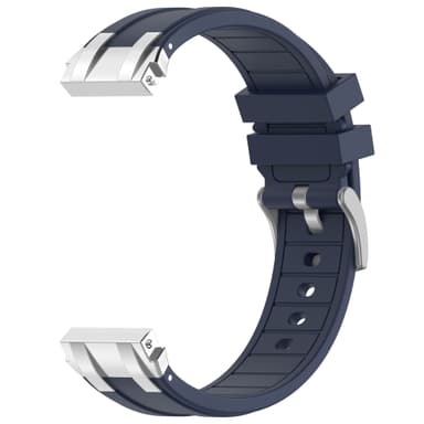 Premium silikonarmband 22 mm för Garmin, Samsung, Huawei (silverspänne