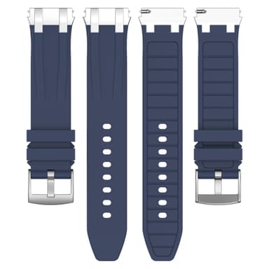 Premium silikonarmband 22 mm för Garmin, Samsung, Huawei (silverspänne