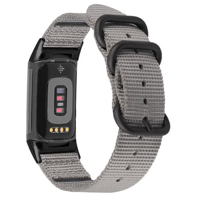 Nylon klockremsbyte för Fitbit Charge 5 Grå