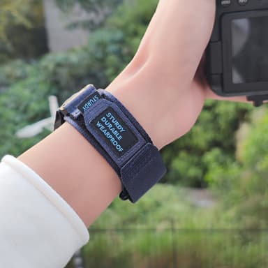 Kardborre nylon sportrem Garmin wtach Blå 22 mm