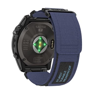 Kardborre nylon sportrem Garmin wtach Blå 22 mm