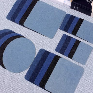 25 delar nylon oval-formad fyrkantig självhäftande reparationslappsats