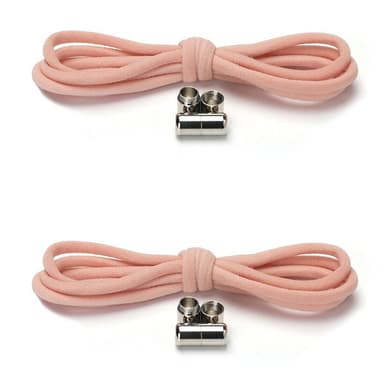 Elastic No Tie Skosnören 2 Par Rosa