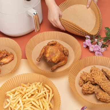 Air Fryer engångspapper för fritös 120-pack Natur 20 cm