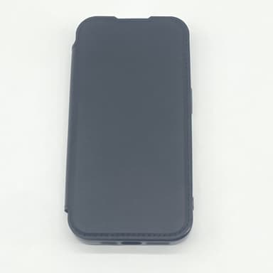 Trådlöst magnetiskt läderfodral för mobiltelefon. Svart iPhone 15 Pro