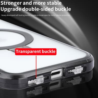 Privacy Magnetic Case med ställ för iPhone Champagne iPhone 15